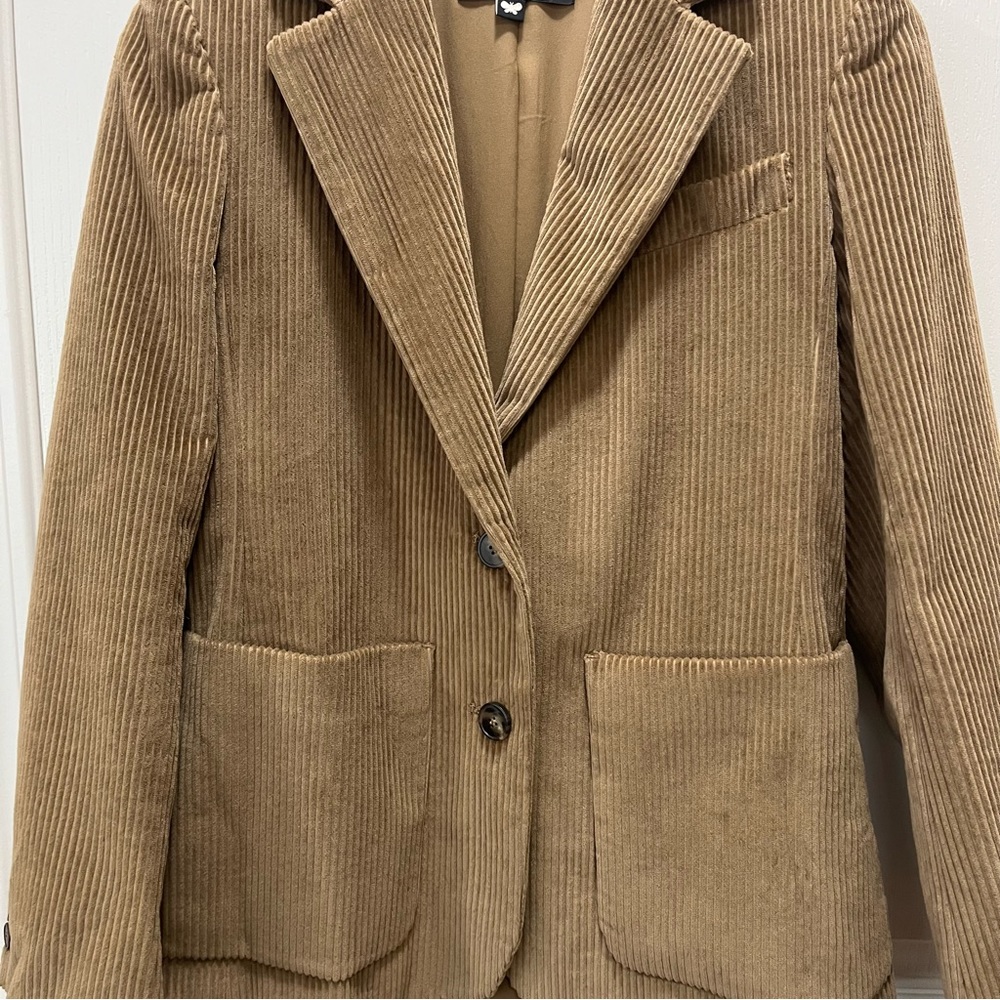 Weekend Max Mara Corduroy Tan Blazer - Picture 5 of 16